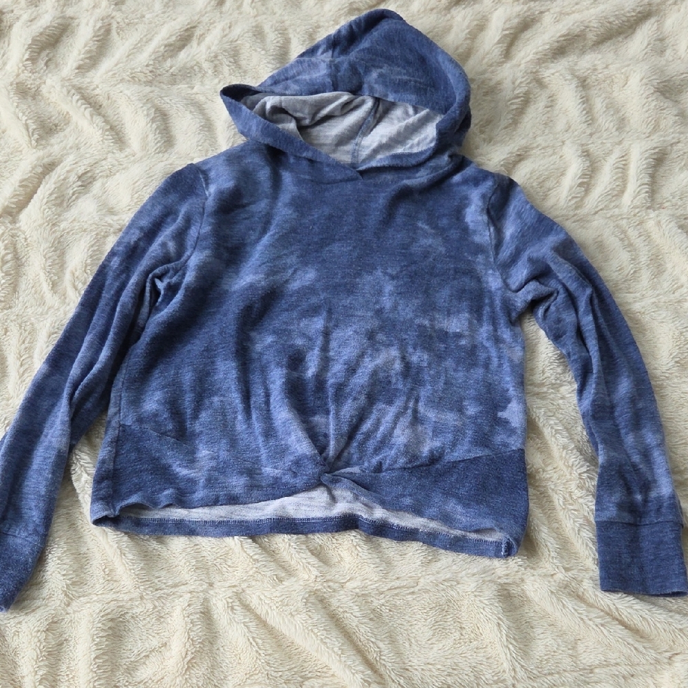 Old Navy Blue Tie-Dye Youth Large 10-12 Hoodie Sweater